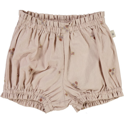 Angie Shorts, broderede blomster, Wheat