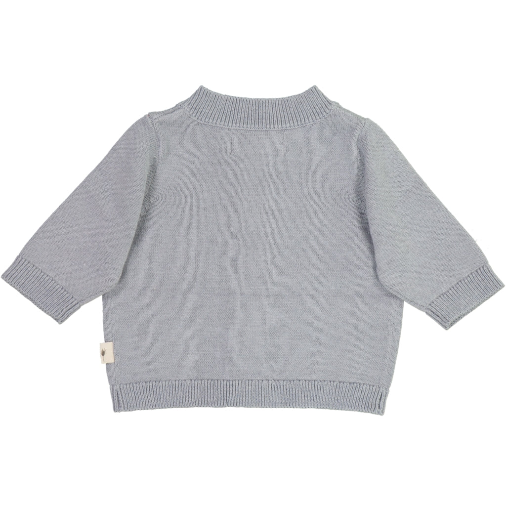 Sofus Strikket Cardigan, Baby, Cloudy Sky, Wheat