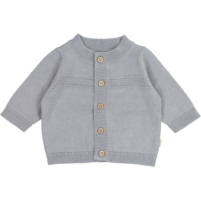 Sofus Strikket Cardigan, Baby, Cloudy Sky, Wheat