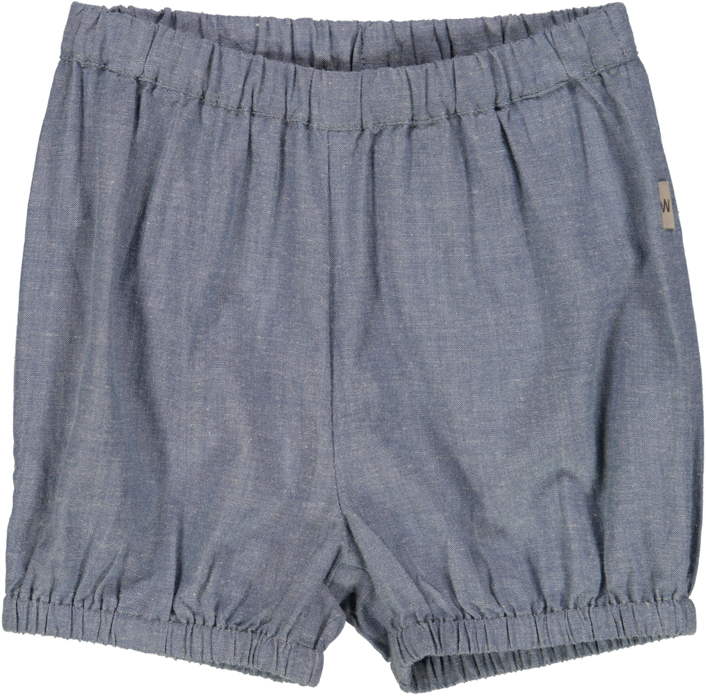 Blå baby shorts - set forfra