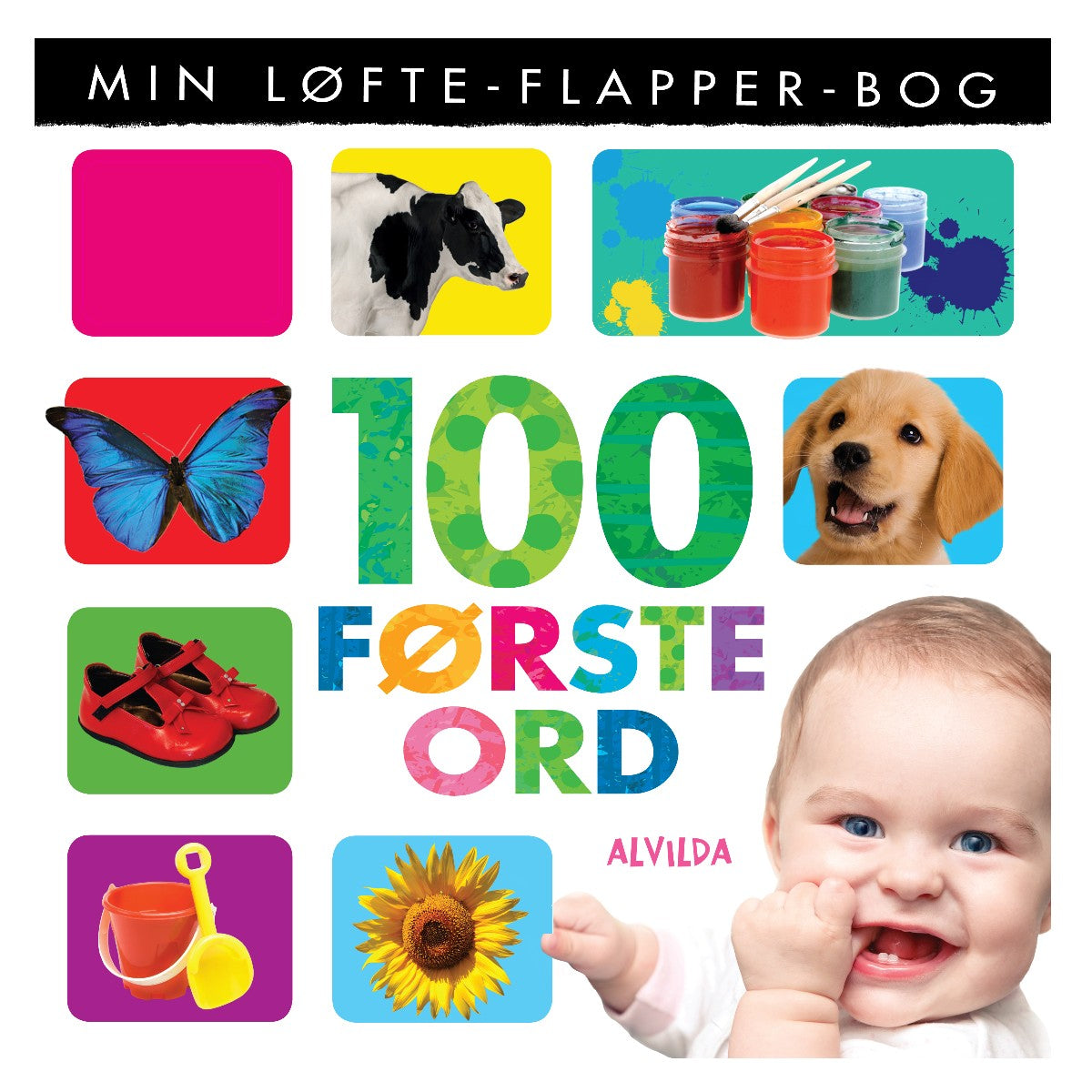 100 Første Ord, Min Løfte-flapper-bog fra Forlaget Alvilda