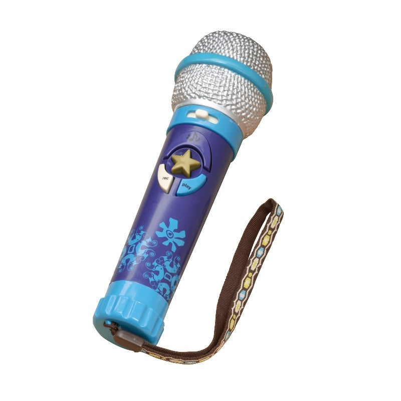 Mikrofon i flotte blå nuancer og med 8 melodier indlagt