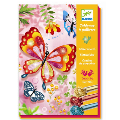 Kreativ æske med glitterkort sommerfugle fra Djeco