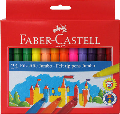 24 Jumbo Tusser, 24 Farver, Faber-Castell