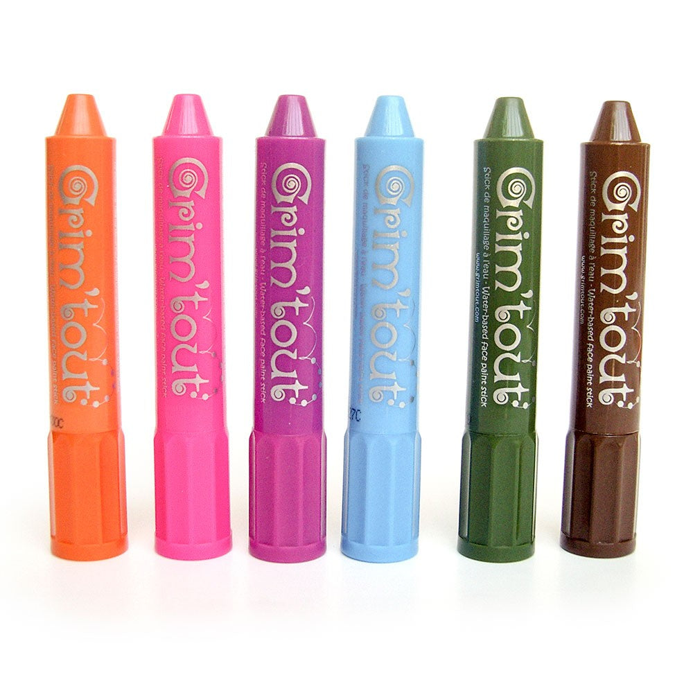 Grim'Tout Ansigtsmaling Sticks, 6 farver