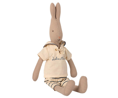 Rabbit str. 2 Sailor, Offwhite/petrol, 32 cm., Maileg