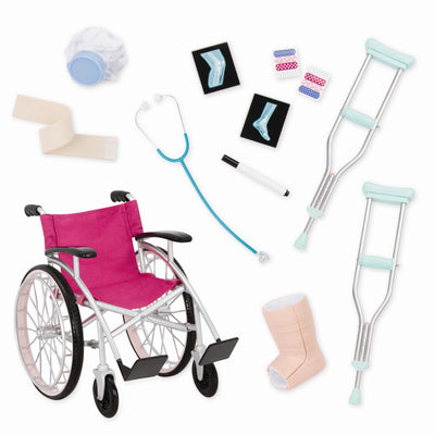 Hospitalssæt med Kørestol fra Our Generation