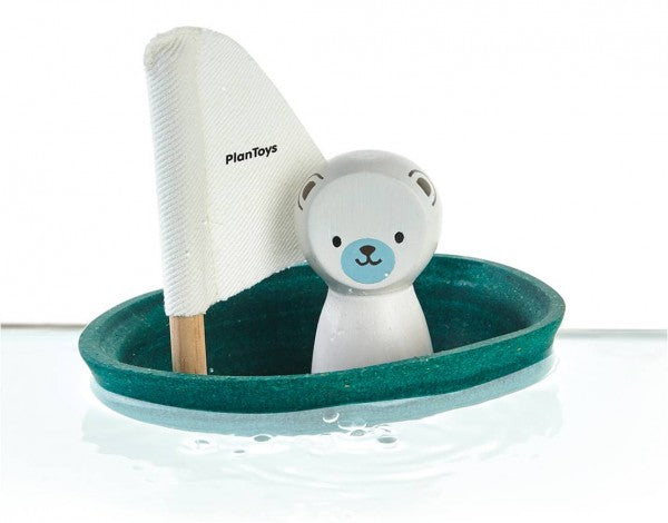 Badelegetøj i træ, Isbjørn i sejlbåd
